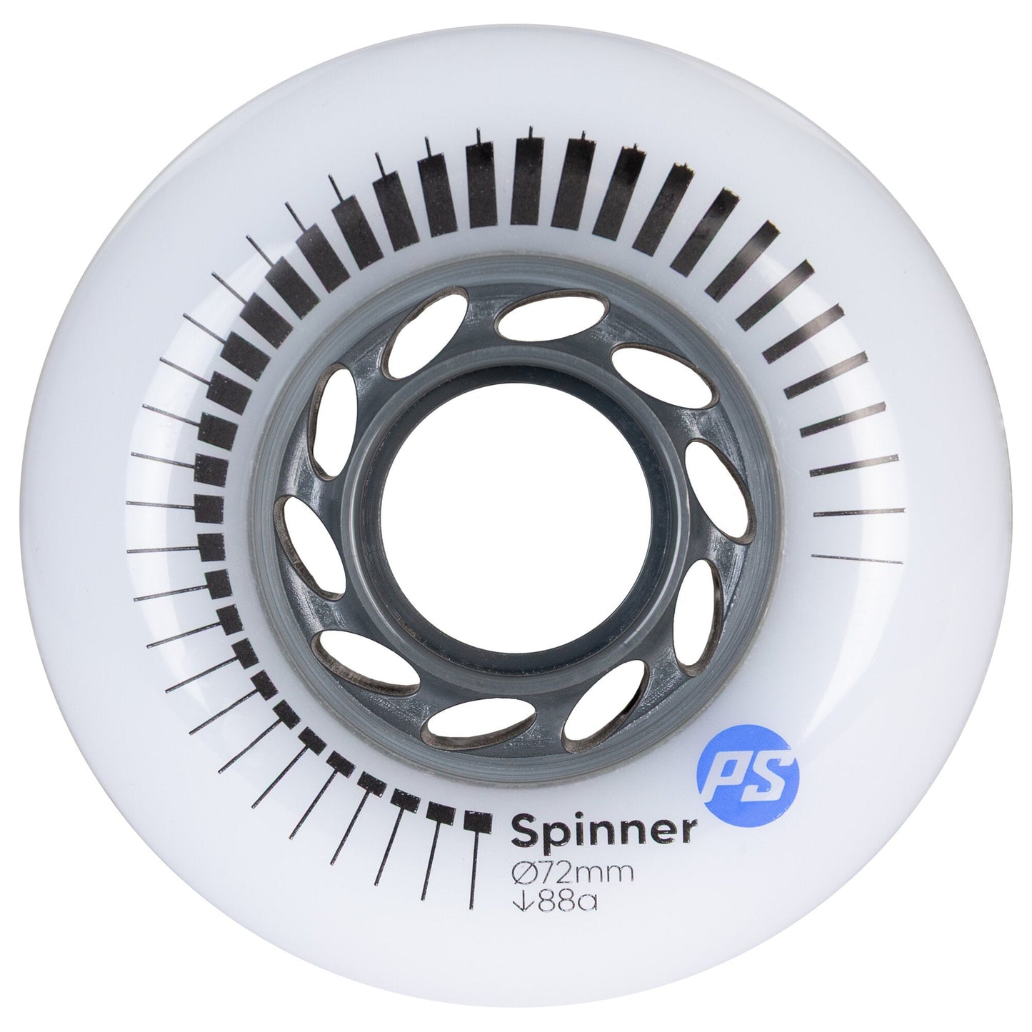 Powerslide Spinner 72mm/88A White Wheels (Pack of 4)
