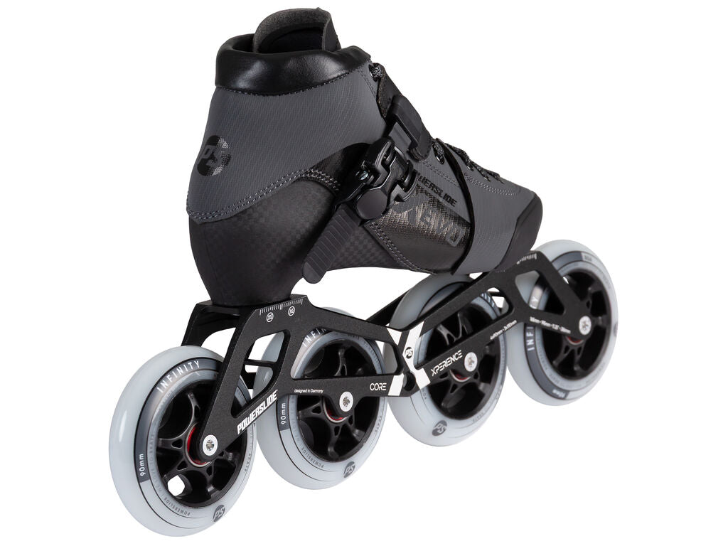 Powerslide Triple X Evo Dark Grey adj. Racing Kids Skates - Inlinex