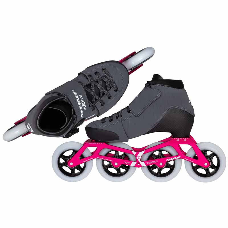 Powerslide Triple X Evo Hot Pink adj. Racing Kids Skates - Inlinex