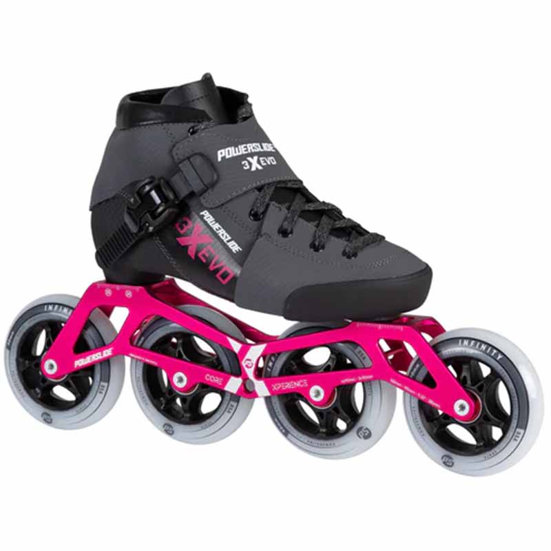 Powerslide Triple X Evo Hot Pink adj. Racing Kids Skates - Inlinex