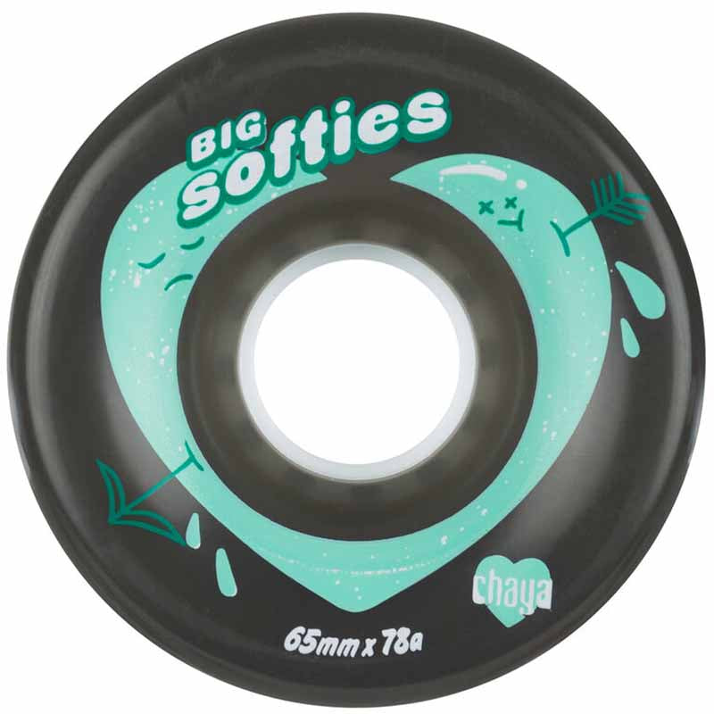 Chaya Big Softie Clear Black 65mm Quad Wheels