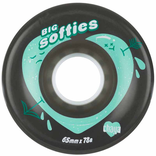 Chaya Big Softie Clear Black 65mm Quad Wheels