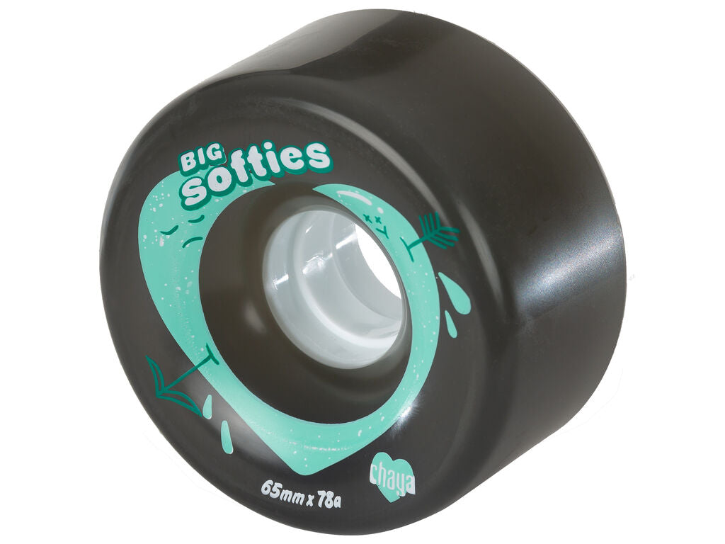 Chaya Big Softie Clear Black 65mm Quad Wheels