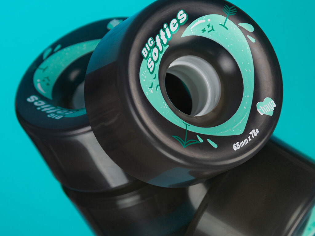 Chaya Big Softie Clear Black 65mm Quad Wheels