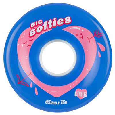 Chaya Big Softie Clear Blue 65mm Quad Wheels - Inlinex
