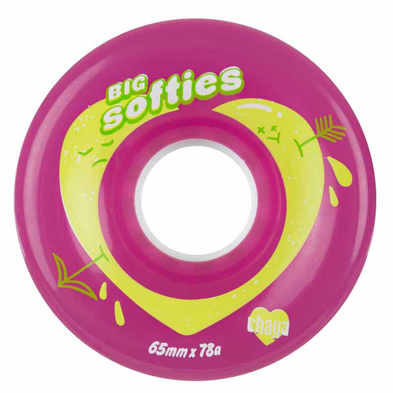Chaya Big Softie Clear Pink 65mm Quad Wheels