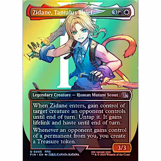 Zidane, Tantalus Thief- 0405 - Borderless (Final Fantasy Variants Foil)