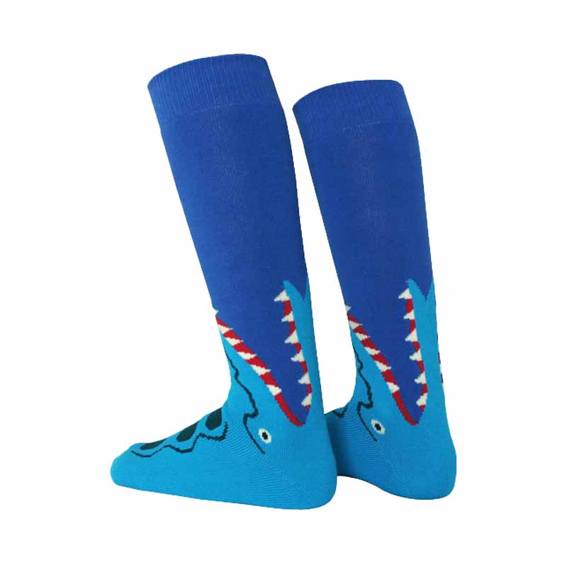 Kids Blue Teeth High Skating Socks