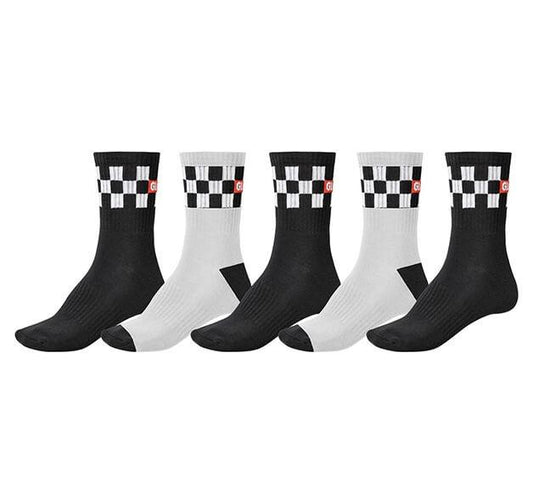 Globe Checker Crew 5 Pack Socks - Inlinex