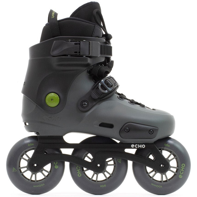 Echo Sonar 3 Wheel Freeskates 100mm setup side view