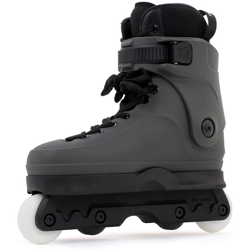 Echo Verve Aggressive Skates Graphite inside front view