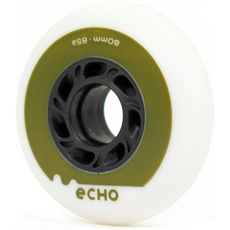 Echo Drift Wheels 80mm drift wheels 80mm white green angled