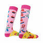 Kids Pink Fruit High Skating Socks