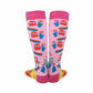 Kids Pink Fruit High Skating Socks