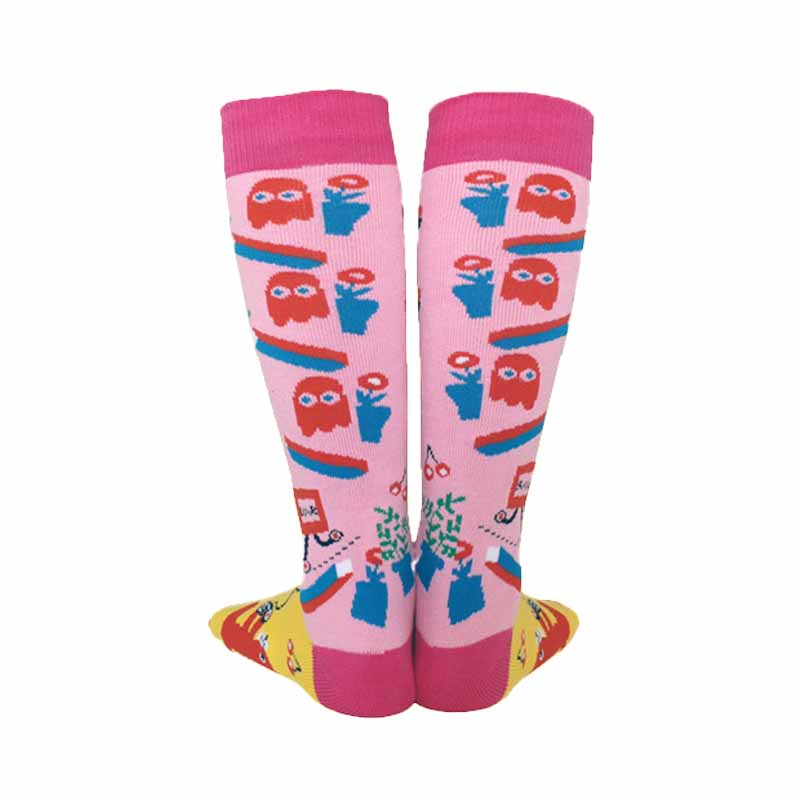 Kids Pink Fruit High Skating Socks