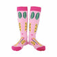 Kids Pink Giraffe High Skating Socks