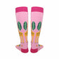Kids Pink Giraffe High Skating Socks