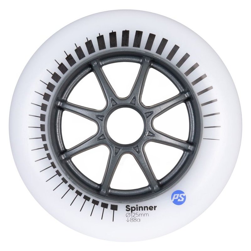 Powerslide Spinner 125/88A White, 3-pack - Inlinex