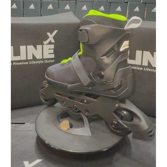 🔥🔥🔥Rollerblade Microblade 3WD Black Green Kids Skates - alternate view