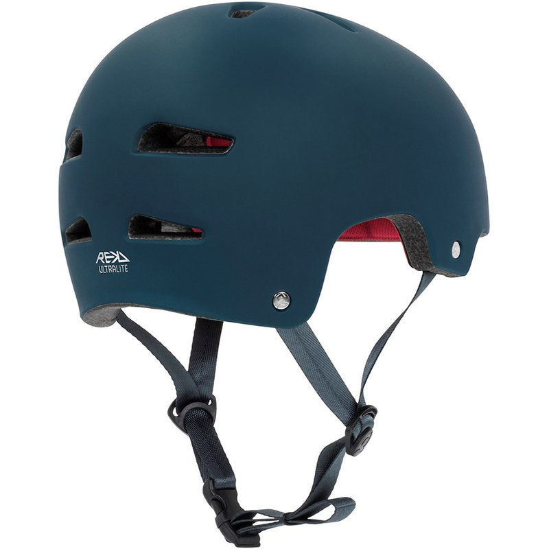 REKD Ultralite In-Mold Helmet blue ultralite in mold helmet blue back angle