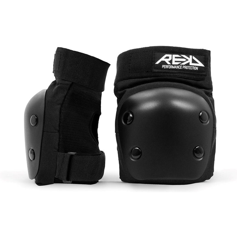 REKD Junior Heavy Duty Triple Pad Set black junior heavy duty pad set black knee pads pair