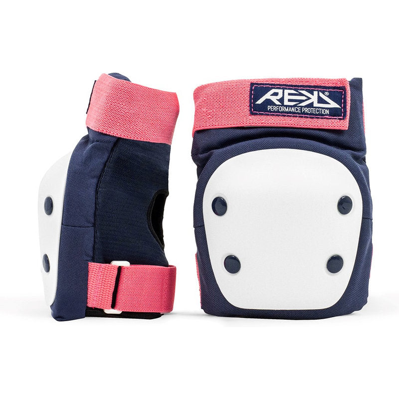 REKD Heavy Duty Triple Pad Set blue pink heavy duty pad set bluepink elbow pads pair