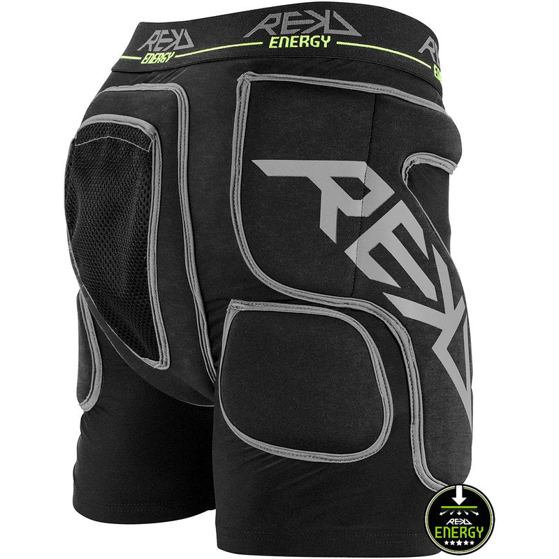 REKD Energy Impact Shorts black energy impact shorts black back angle no pad