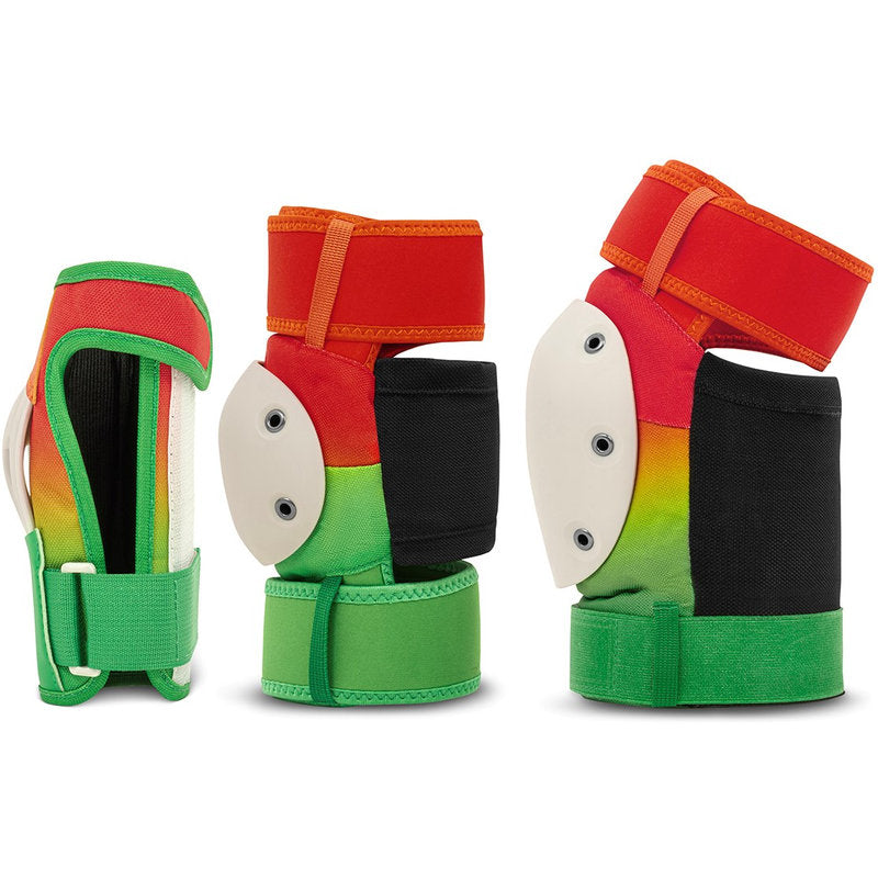 REKD Shield Triple Pad Set fade orange green shield triple pad set fade orange green side