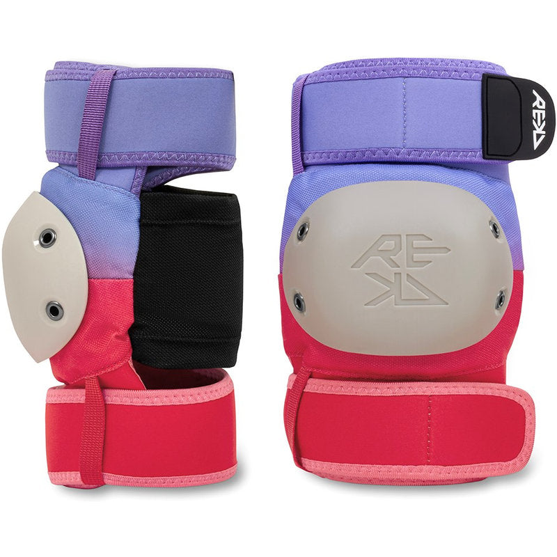 REKD Shield Triple Pad Set fade red violet shield triple pad set fade red violet elbow pads pair