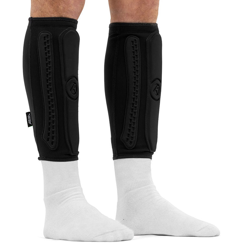 REKD Energy Covert Shin Impact Guards x energy covert shin guards long front angle
