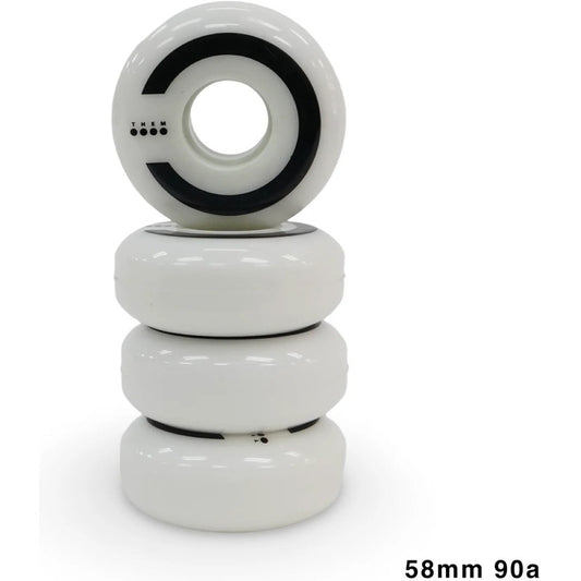 Them 58mm 90A White Wheels