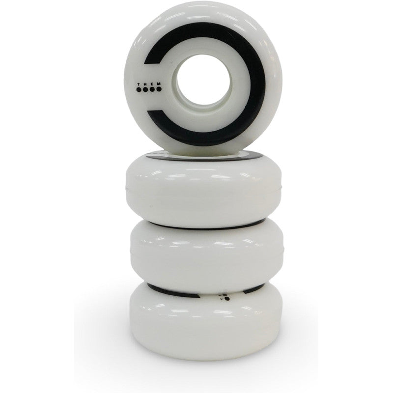 Them 58mm 90A White Wheels