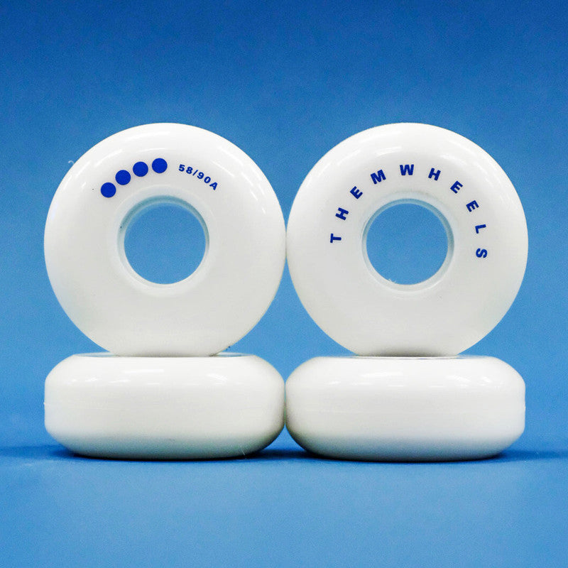 Them 58mm 90A White Wheels