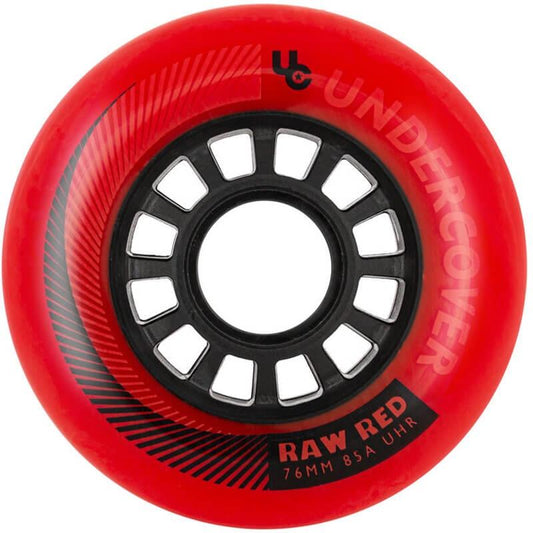 Undercover Raw 76mm Red Wheels - Inlinex