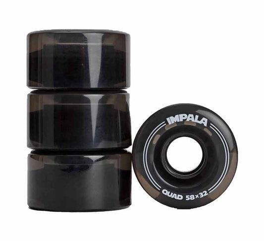 Impala 4 Pack Black Quad Wheels - Inlinex